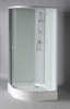 AIGO Boks prysznicowy półokrągły 900x900x2040 mm, biały profil, szkło czyste