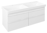 SITIA szafka umywalkowa 116x50x44,2cm, 4 szuflady, biały mat