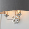 Highclere 2 Wall Light Nickel & Charcoal