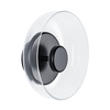 Lampa ścienna DISCO 23 cm - LED, szkło, czarna