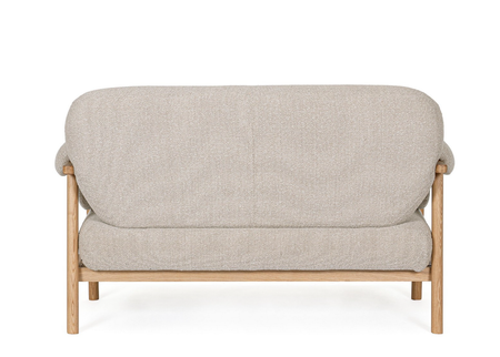 Sofa 2-osobowa BIZZOTTO CALISTA natural – contemporary design, zdejmowane podłokietniki