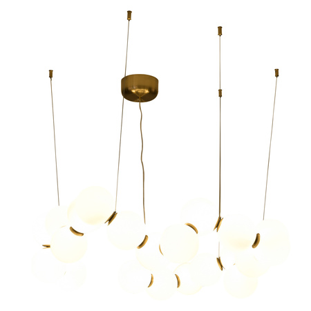 Lampa wisząca CORALLI-80 - LED, biało-mosiężna