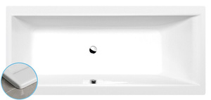 CLEO SLIM wanna prostokątna 180x80x48cm, biała