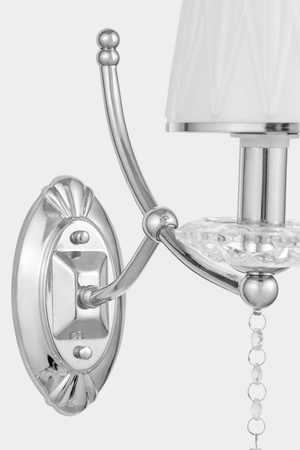 LAMPA ŚCIENNA KINKIET KRYSZTAŁOWY CHROMOWANY DOMINNI W1