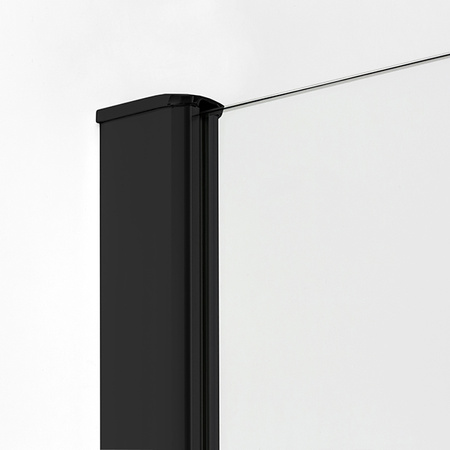 KABINA NEW KOMFORT BLACK PIĘCIOKĄTNA U 90x90x195 GRAFIT 8mm ACTIVE SHIELD