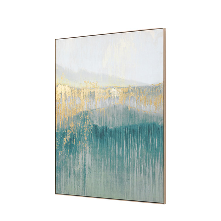 Obraz w ramie „Early Morning Horizon” – zielony, 90 × 3,5 × 120 cm