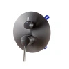 Bateria prysznicowo wannowa podtynkowa dwufunkcyjna, gun metal