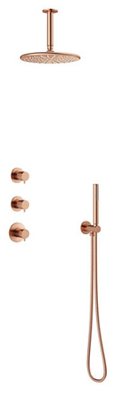 Silhouet HS2 Podtynkowy termostatyczny zestaw prysznicowy szczotkowana miedź pvd