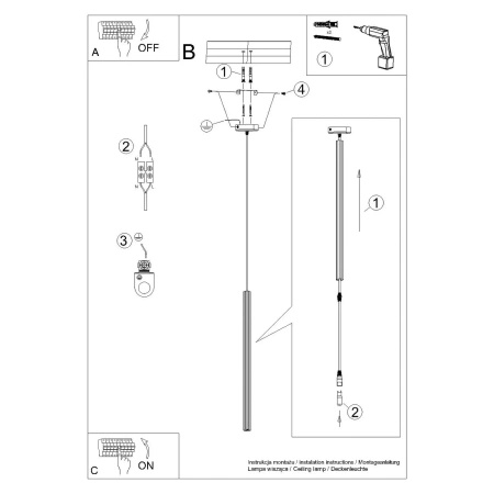 Lampa wisząca ARCHE 1 ultramaryna