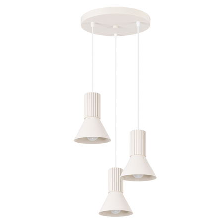 Lampa wisząca ESTRIA 3P beżowa