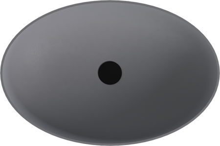 BANERA OVAL umywalka kompozytowa nablatowa, 60x40cm, szary mat
