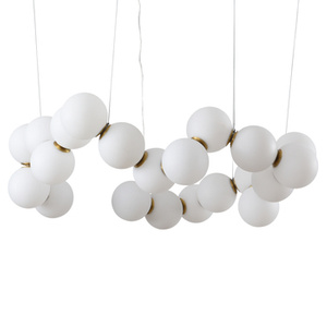 Lampa wisząca CORALLI-80 - LED, biało-mosiężna
