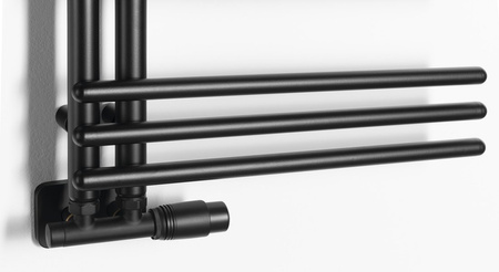 POSEIDON grzejnik łazienkowy 450x740 mm, czarny mat