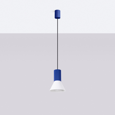 Lampa wisząca ESTRIA 1 biała/ultramaryna