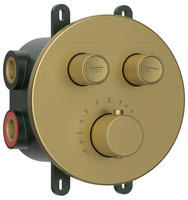 SMART SELECT bateria prysznicowa termostatyczna podtynkowa, box, 2 wyjścia, złoty mat