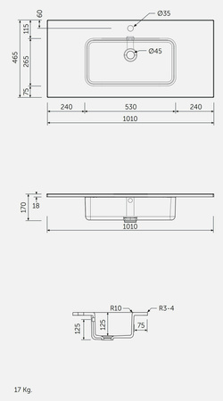 Zestaw JOY Umywalka i Szafka 100cm scandinavianO