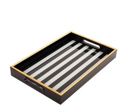 Taca dekoracyjna SHP GRAND biało-czarna