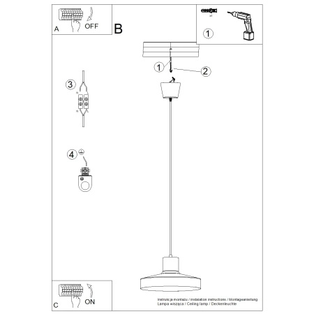 Lampa wisząca BILO zielona oliwka