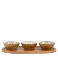 Anya Wooden Nibble Bowls Set of 3