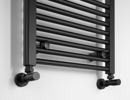 DIRECT grzejnik z bocznym przyłączem 450x1680mm, czarny mat