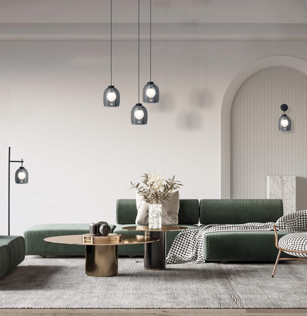 WALL LAMP G9 SMOKE-OPAL GLASS