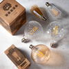 Ribb Pear Bulb Clear Glass
