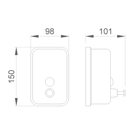 Dozownik mydła 600ml, stal nierdzewna polerowana