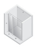 NZ2 Drzwi wnękowe NEW SOLEO LIGHT GOLD 1D U 80x195 szkło czyste 6mm Active Shield 2.0 - z elementem stałym - wsp. równoległy