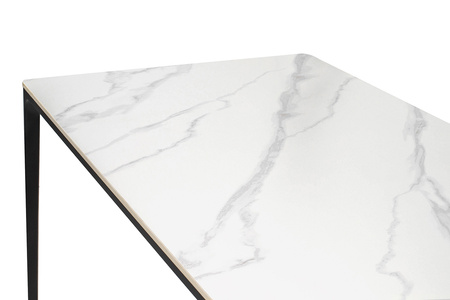 Stół SLIM 200x100 biały, czarny -         ceramiczny marmur, aluminium