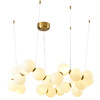 Lampa wisząca CORALLI-80 - LED, biało-mosiężna