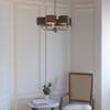 Highclere 6 Pendant Lght Nckel & Chrcoal 300-900mm