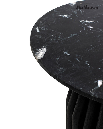 MaMaison stolik LEVANTE 50 czarny marmur  / drewno