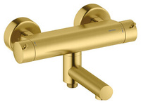 Iris Termostatyczna bateria prysznicowa z obrotową wylewką (Szczotkowany mosiądz)