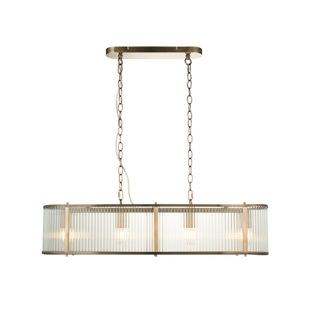 Ridgeton 4 Pendant Light Fitting Antique Brass