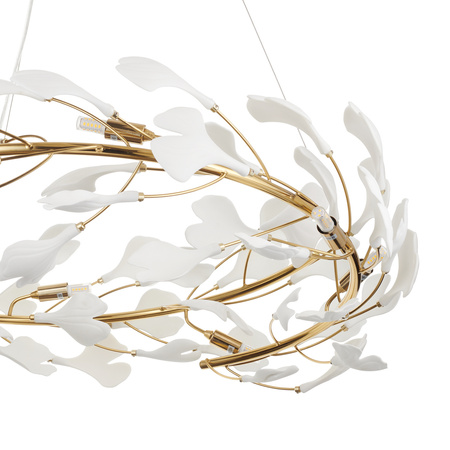 Lampa wisząca BOTANIKA 80cm -złota, G9, regulowana, designerska