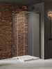 NZ4 Kabina prysznicowa PRIME GUNMETAL BRUSHED 2D kwadratowa 70x70x200 szkło czyste 6mm Active Shield 2.0