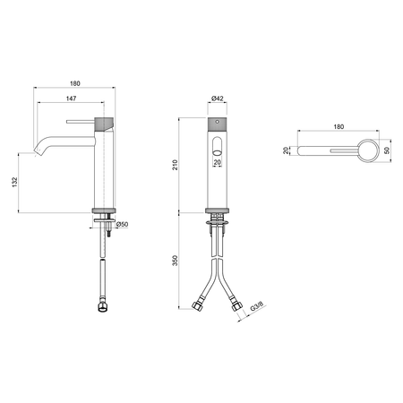 ULTRASAN bateria umywalkowa bez odpływu, czarny mat