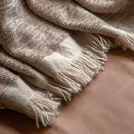 Willow Chenille Throw Natural 1300x1700mm