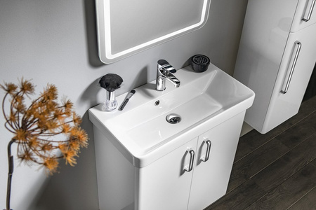 THEIA szafka umywalkowa 66,3x70x35cm, 2 drzwiczki, biała