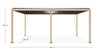Pergola ogrodowa BIZZOTTO OCEAN 3,6X6 – antracytowy / naturalny