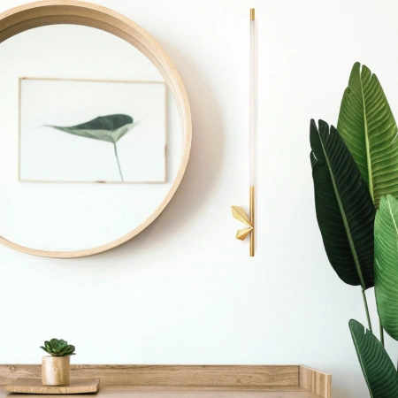 Lampa ścienna LED FLORENCE złota 86 cm - nowoczesny kinkiet dekoracyjny