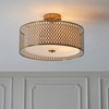 Lampa sufitowa Cordero – złota / biała, 43 × 43 × 26 cm