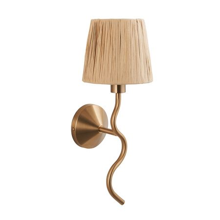 Wriggle 1 Wall Light Brushed Aged Brass