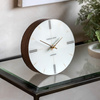 Greenwich Mantel Clock Dark Walnut 190x190x55mm