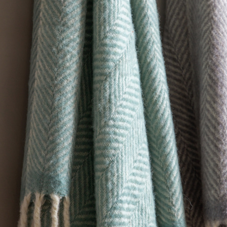 Wool Throw Duck Egg 1300x1700mm