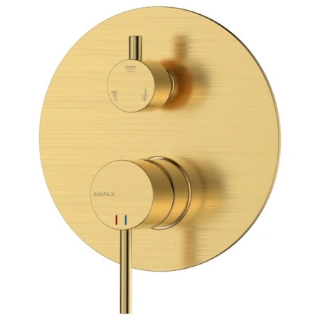 Bateria prysznicowo wannowa podtynkowa trzyfunkcyjna, złota