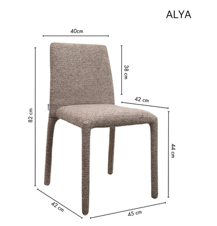 Krzesło ALYA brązowe / taupe