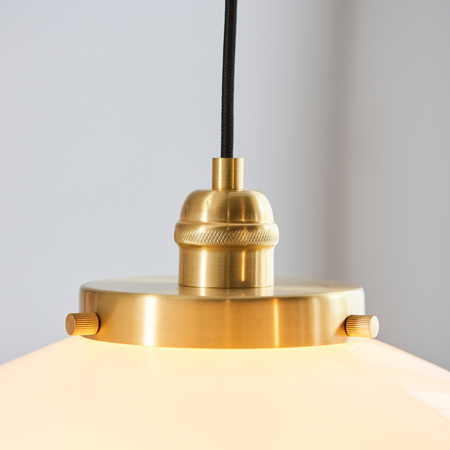 Camberley 1 Pendant Light Brass Opal Glass