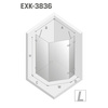 KABINA AVEXA GUNMETAL BRUSHED PIĘCIOKĄTNA P 90x90x200 CZYSTE 6mm ACTIVE SHIELD