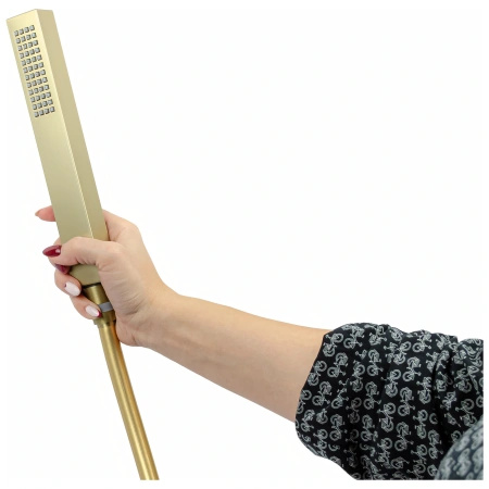 Słuchawka przysznicowa typu mikrofon 1F - jednofunkcyjna, złota